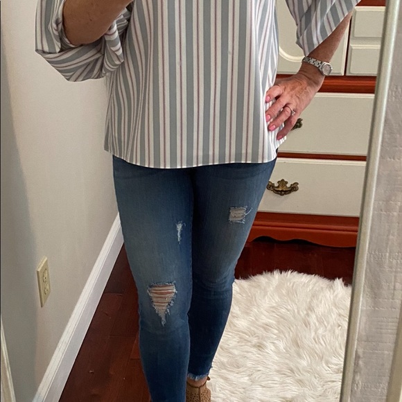 NWT ROI off the shoulder Blouson sleeve top - Picture 6 of 12